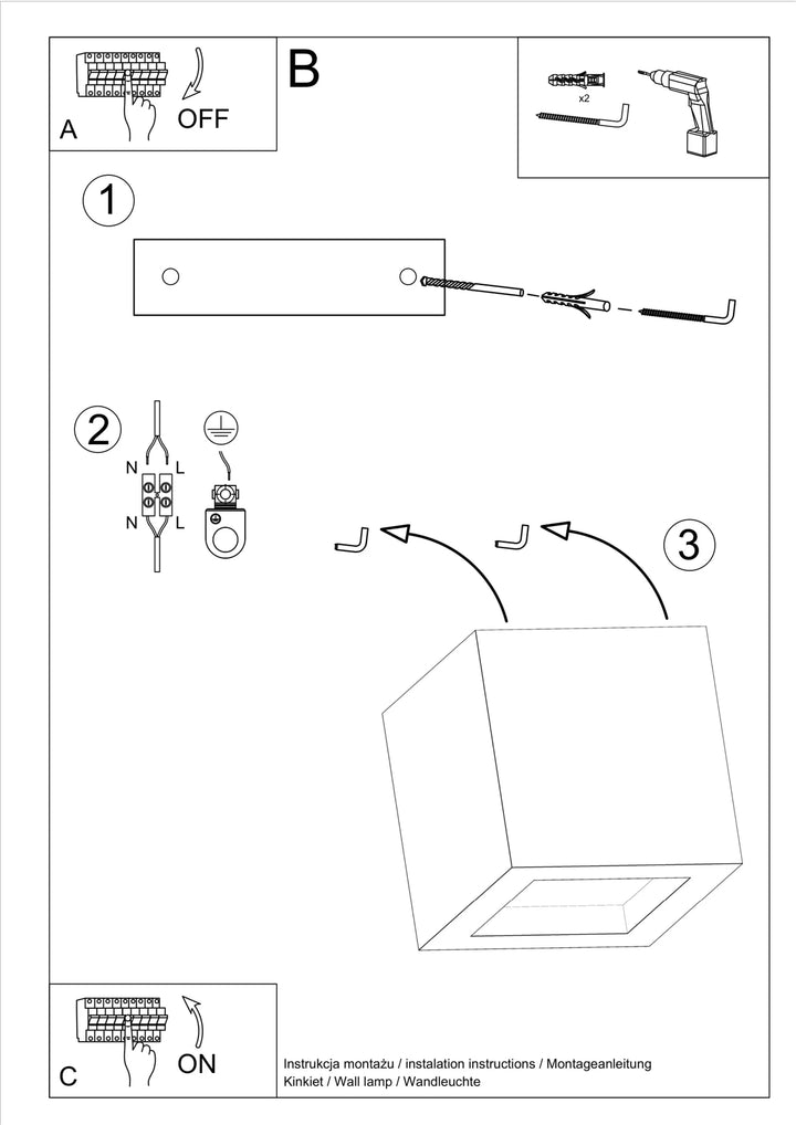 LEO Concrete Wall Light