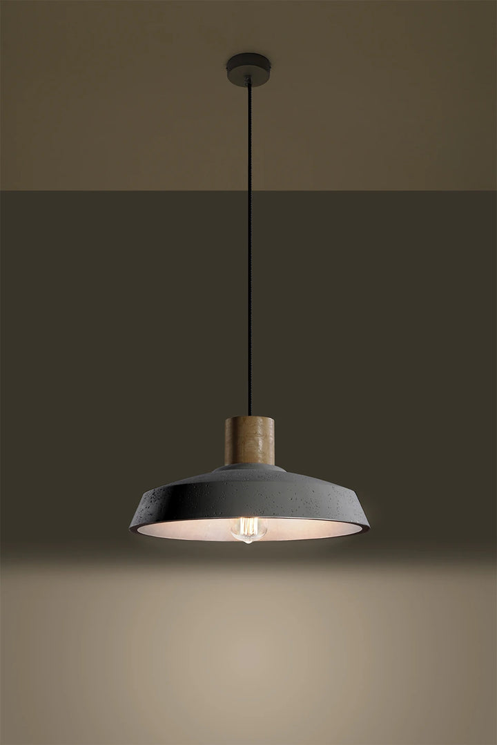 Afra pendant light Concrete and wood