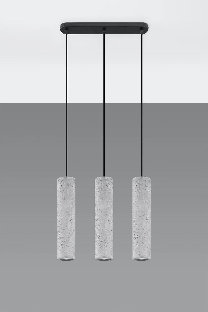 LUVO Concrete Pendant Light Three Heads