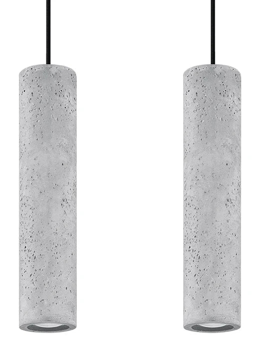 LUVO Concrete Pendant Light Two Heads