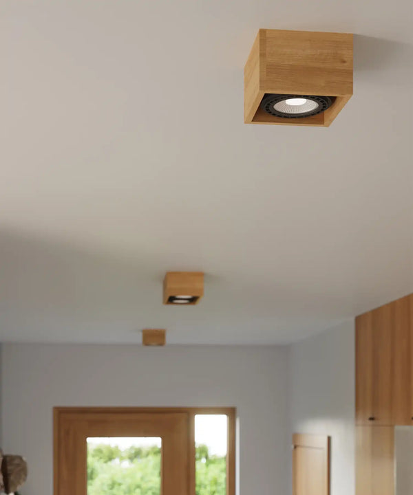 QUATRO Natural Wood Ceiling Light