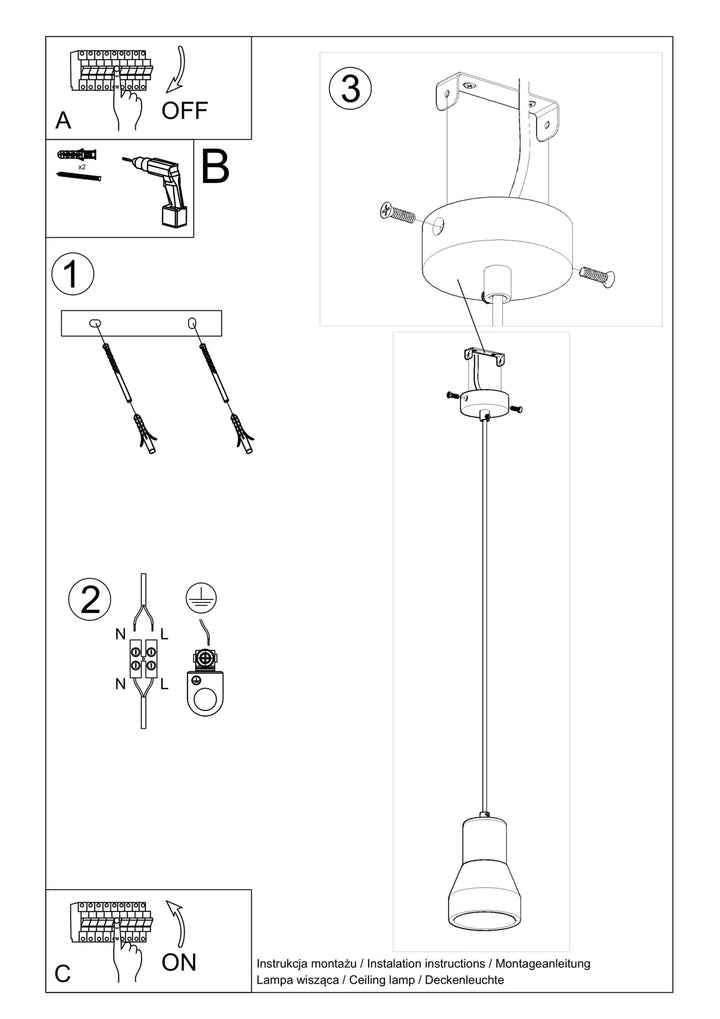 QUBIC Pendant Light Installation Guide